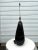 1980s Art Deco Black Ceramic Large Table Lamp For Sale - Image 5 of 12