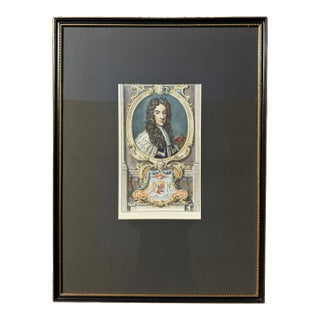1741 Hand Colored Engraving of Daniel Earl of Nottingham by Jacobus Houbraken For Sale