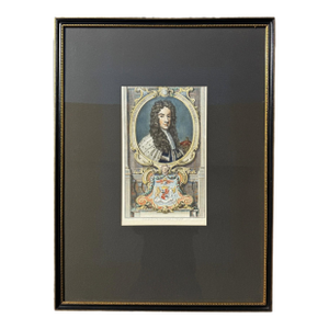 1741 Hand Colored Engraving of Daniel Earl of Nottingham by Jacobus Houbraken