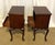 Pair of 1940’s Solid Mahogany Queen Anne Night Stands For Sale - Image 6 of 11