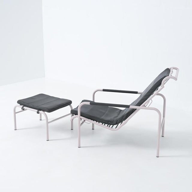 1930s Set of Genni Lounge Chair and Ottoman by Gabriele Mucchi for Zanotta, 1930s For Sale - Image 5 of 18