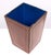 Very nice stich Leather Paper Basket .Beautiful Cognac Color. Blue interior comes with just the right amount of patine....