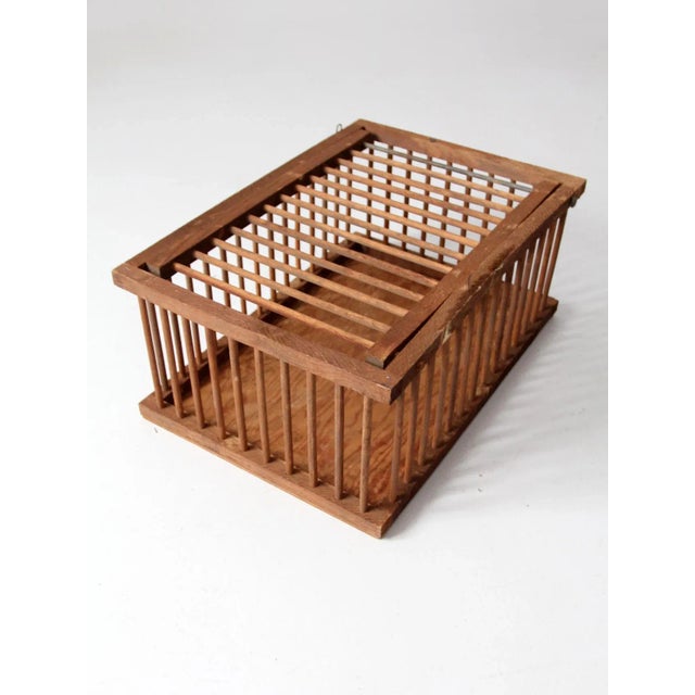 Vintage Wooden Farm Crate For Sale - Image 4 of 11