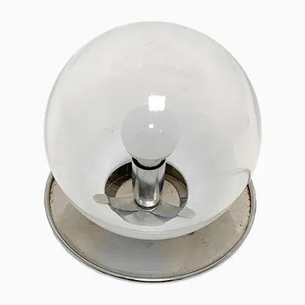 Vintage Spherical Blown Glass Table Lamps, Set of 2 For Sale - Image 9 of 9