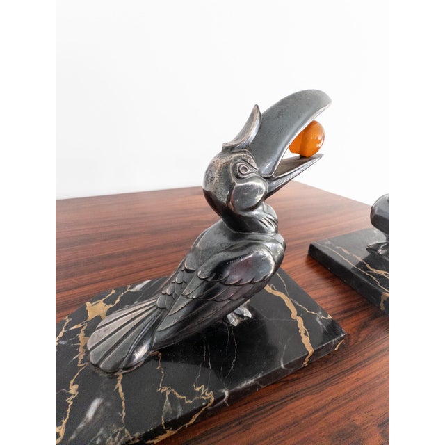 Art Deco Toucan Bookends by François Moreau, 1930s, Set of 2 For Sale - Image 4 of 11