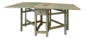 19th Century Swedish Painted Drop Leaf Table ~ Sofa Table