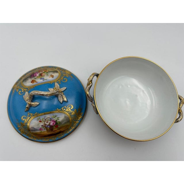 Soup Bowl with Saucer in Porcelain from Sèvres, Set of 2 For Sale - Image 9 of 13