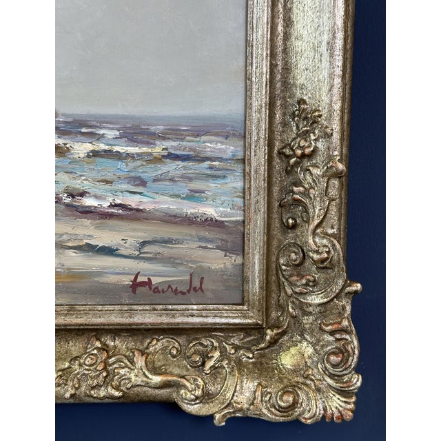 Harry Haerendel, Sailing Ship on Sand, 1890s-1910s, Oil on Canvas, Framed For Sale - Image 7 of 7