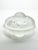 Lalique-Style Frosted Crystal Oval Dresser Vanity Trinket Box Cherubs Birds 5.5” Good vintage condition. Chips and...