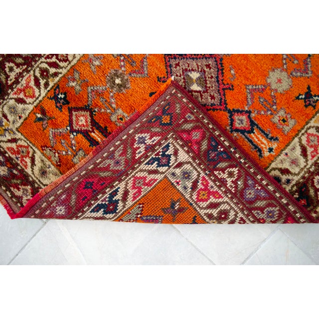 Hand-Knotted Turkish Runner Rug Extra Long Hallway Decor Stair Runner - 2′9″ × 17′7″ For Sale - Image 16 of 17