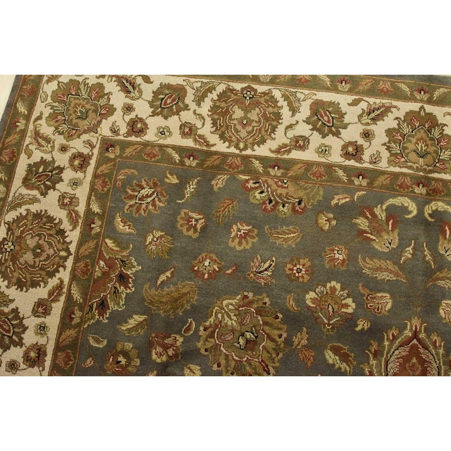 Textile Agra Rug 9’1” X 11’9” Gray Wool Traditional Hand-Knotted Oriental Carpet For Sale - Image 7 of 14