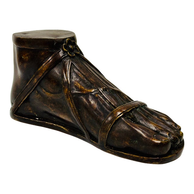 Vintage Bronze Sandaled Foot of a Roman or Greek Antiquity For Sale