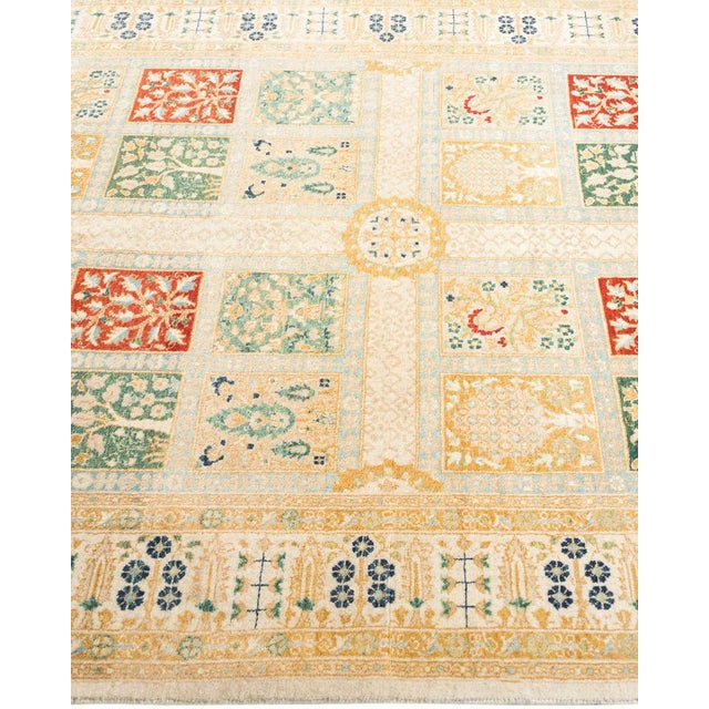 Mogul Collection Hand-Knotted Area Rug - Ivory 4' 2" x 6' 0" For Sale - Image 4 of 9