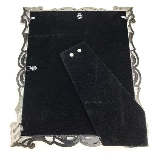 Silver Vintage Metal Art Deco Design Photo Frame 8 X 10 For Sale - Image 8 of 8