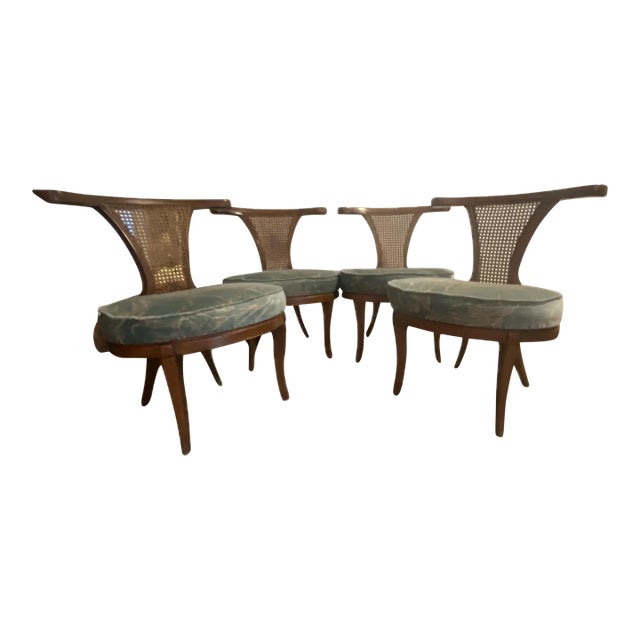 Mid-Century Modern MCM Chairs Attributed to William Billy Haines - Set of Four For Sale