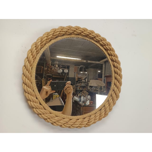 Minet Rope Mirror by Adrien Audoux and Frida Minet, 1950s For Sale - Image 13 of 13
