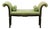 Vintage Regency Style Green Chinoiserie Window Seat Bench For Sale