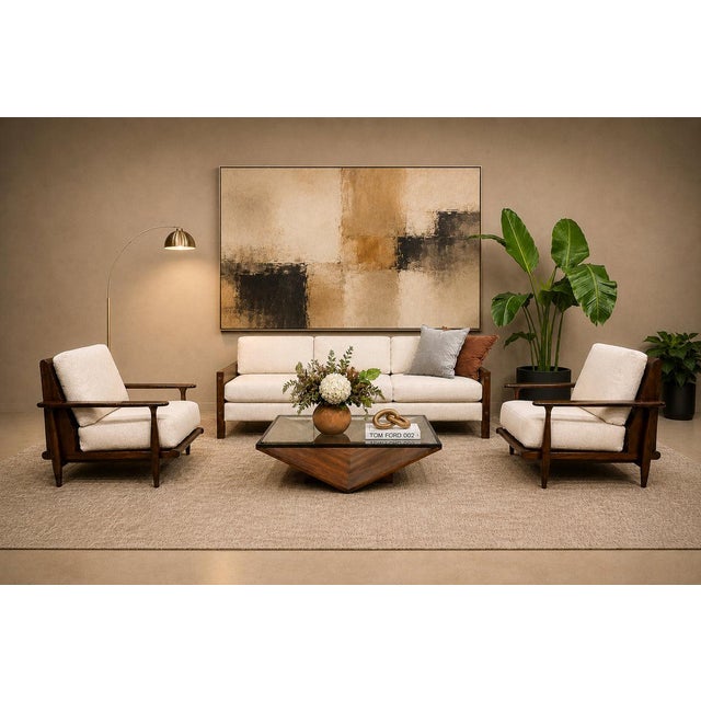 Pair of Armchairs in Brazilian Rosewood & Bouclé by Liceu de Artes, 1960s – Lot 218A For Sale - Image 9 of 14