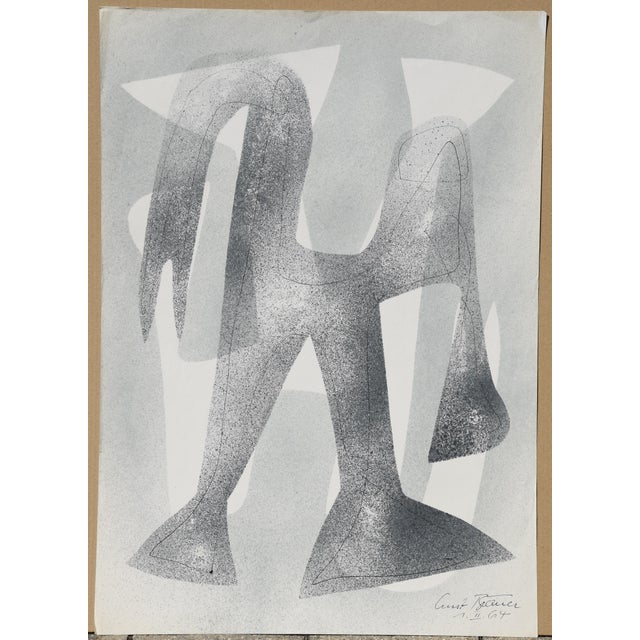 Ernst Bräuer, Abstract Form II, 1964, Lithograph and Ink For Sale - Image 4 of 13
