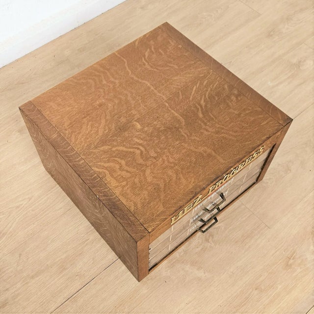 1950s Antique Advertising Yarn Cabinet from MEZ Progress, 1950s For Sale - Image 5 of 9