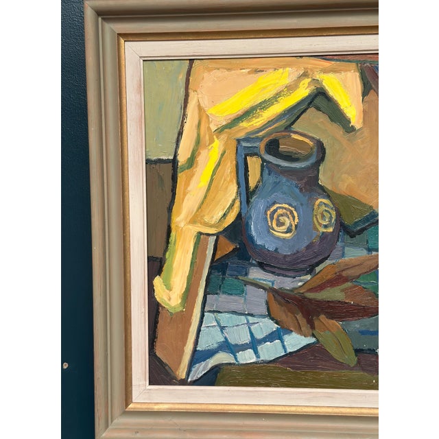 Martin Lindberg, Still Life with Jug and Bottles, 1951, Oil Painting on Panel, Framed For Sale - Image 15 of 18