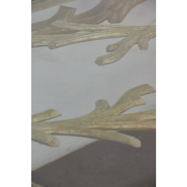 Vintage Wooden Dining Table with Brutalist Glass Top, 1970s For Sale - Image 6 of 13