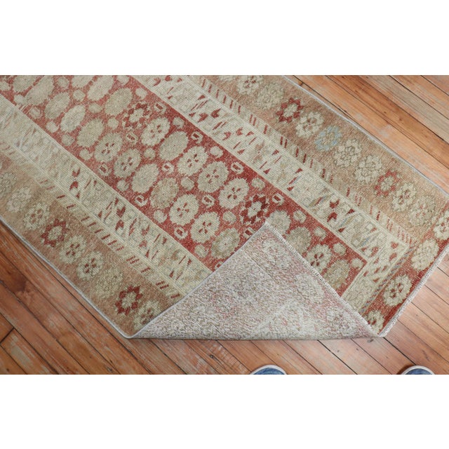 Textile Zabihi Collection Soft Brown Persian Kurd Scatter Rug For Sale - Image 7 of 8