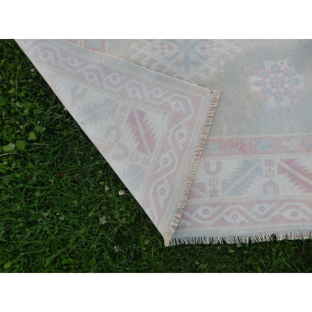 Distressed Oversize Turkish Kars Oushak Rug - 6′10″ × 8′9″ For Sale - Image 9 of 10