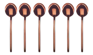 Mepra Due 6-Piece Coffee Spoon Set, Bronze