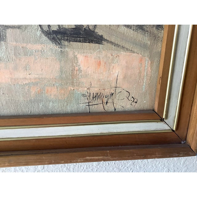 An original signed oil on canvas by renowned Filipino artist, Edgardo “Eddie” Sarmiento. This vintage piece depicts a...