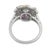 Art Deco Style 1.42 Carat Diamond Ruby Platinum Cluster Swirl Ring, Size 6.75 For Sale In Los Angeles - Image 6 of 6