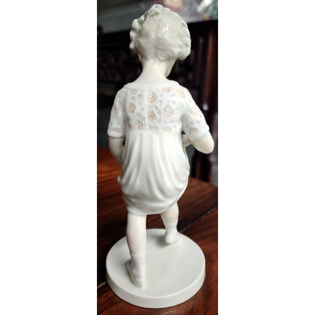 Contemporary Bing & Grondahl Danish Hand-Painted Fine Porcelain Figurine For Sale - Image 3 of 13