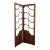 Mahogany and Glass Regency Style Two-Panel Folding Screen Room Divider For Sale