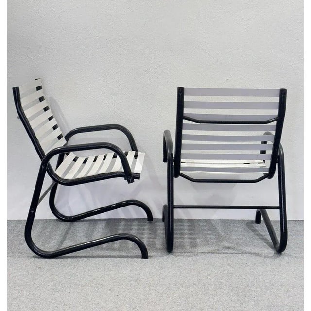 Black Vintage Garden Armchairs, 1980s, Set of 4 For Sale - Image 8 of 14