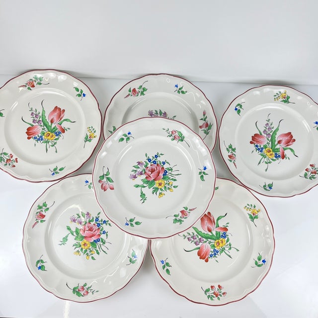 Ceramic Reverbère Dinner Plates from KG Lunéville, 1970s, Set of 6 For Sale - Image 7 of 7