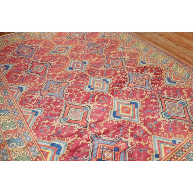 Radiant Colorful Indian Vintage Room Size Rug For Sale - Image 14 of 18