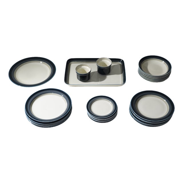 Eco Dinnerware Set by Giovanni Garibaldi for Ginori, 1970s, Set of 27 For Sale
