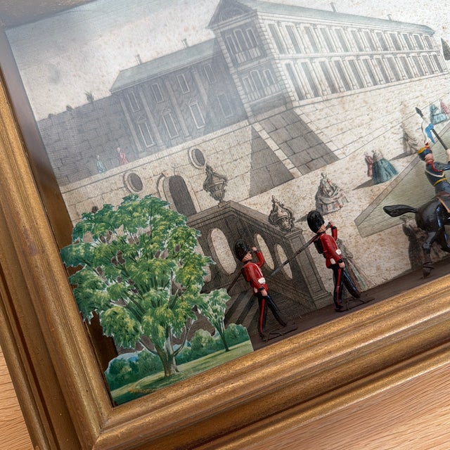 Vintage British Royal Guard and Palace Diorama Shadow Box For Sale - Image 4 of 12