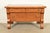 A gorgeous antique Victorian or American Empire period quarter sawn tiger oak lowboy dresser or chest of drawers In the...
