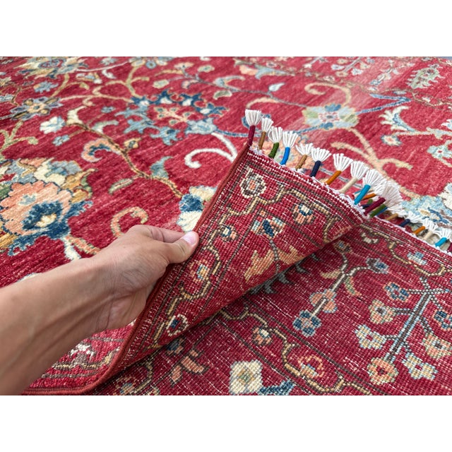 Hand-Knotted Afghan Chobi Ziegler Sultanabad Rug - 6'5" X 5'0" For Sale - Image 11 of 12