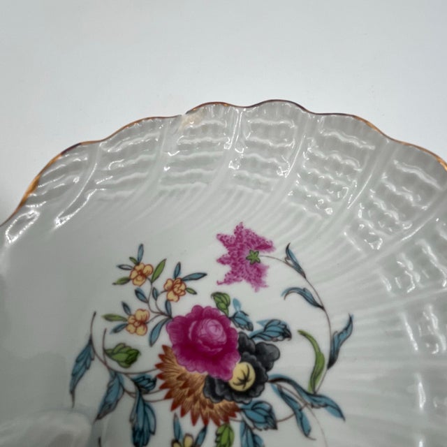 Vintage Haviland Limoges Pondichery Double Scallop Shell Handled Serving Dish Compote Dish For Sale - Image 11 of 11