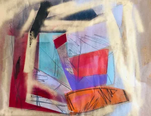 Abstract Original Painting by Erik Sulander 23x19 Paper