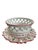 Ceramic Vintage Hand-Painted Portuguese Cachepot and Reticulated Underplate in the Style of Herend For Sale - Image 7 of 11