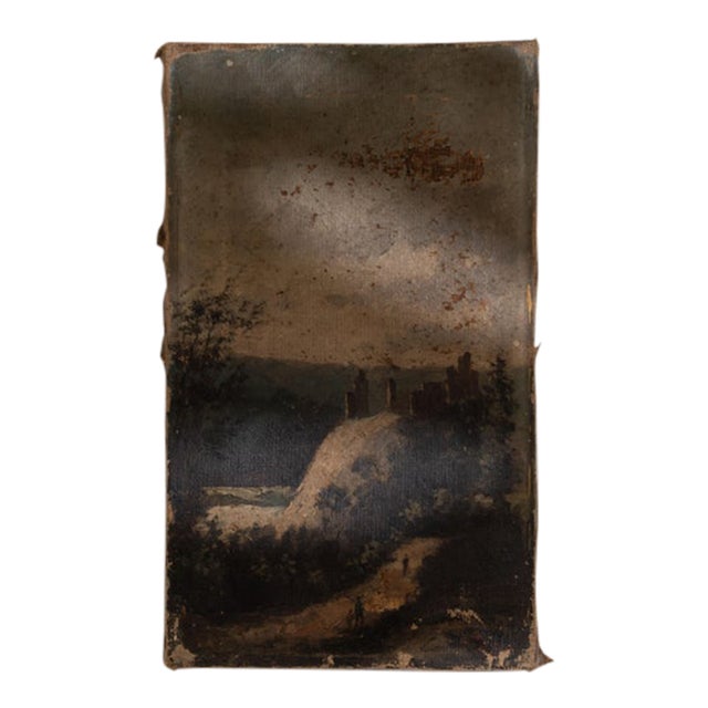 Early 20th Century France Chocolate Canvas Painting For Sale