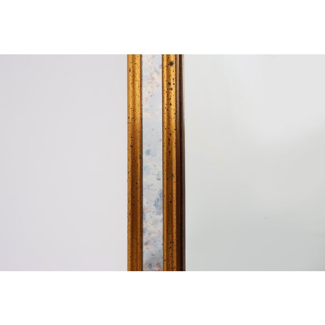 1970s Mirror with Marbled Fume Glass Side Panels in Gilded Wooden Frame from Deknudt, 1970s For Sale - Image 5 of 12