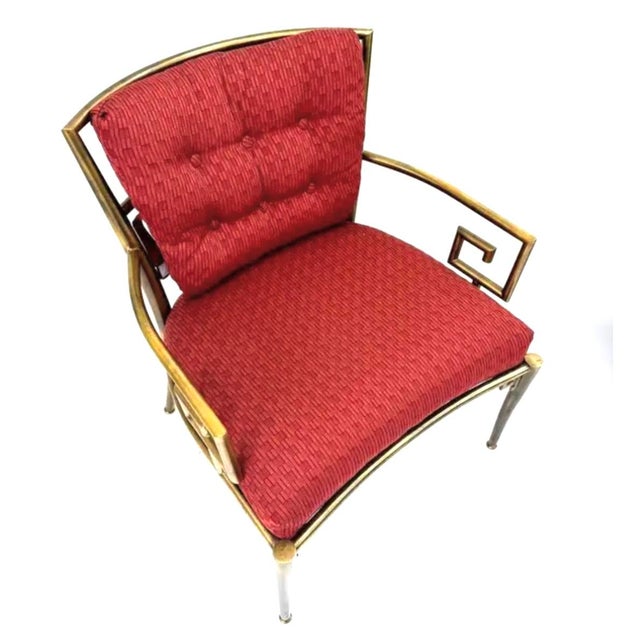 Mastercraft Mid Century Greek Key Lounge Chairs Pair For Sale In Tampa - Image 6 of 14
