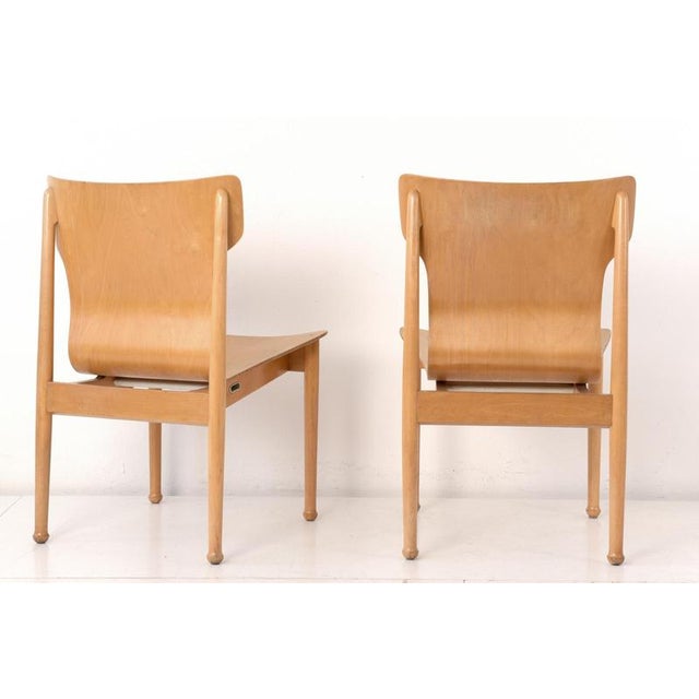 Stacking Chairs by Peter Hvidt and Orla Mølgaard-Nielsen for Portex, Denmark, 1944, Set of 2 For Sale - Image 6 of 6