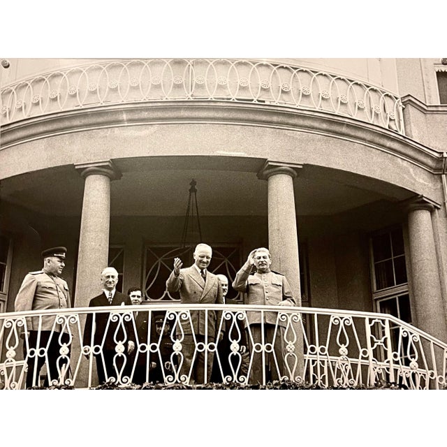 Realism Samariy Gurariy, Large Silver Gelatin Russian Photograph Potsdam Conference Truman Photo WWII For Sale - Image 3 of 6