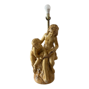 Large Vintage Italian Statue Table Lamp
