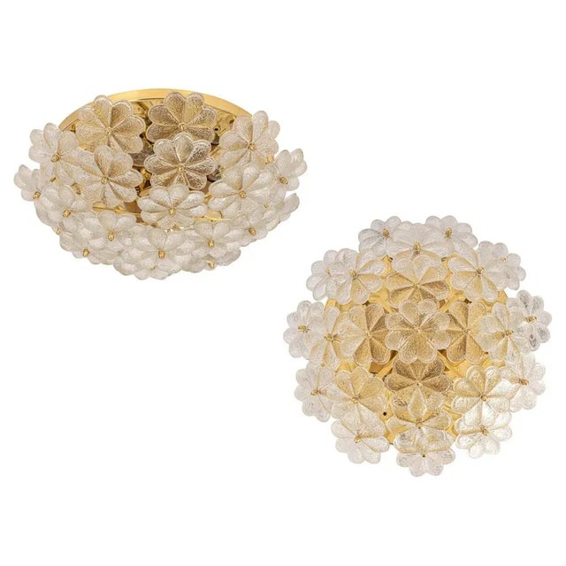 Murano Glass Flower Ceiling Light by Ernst Palme, Germany, 1970s For Sale - Image 12 of 12